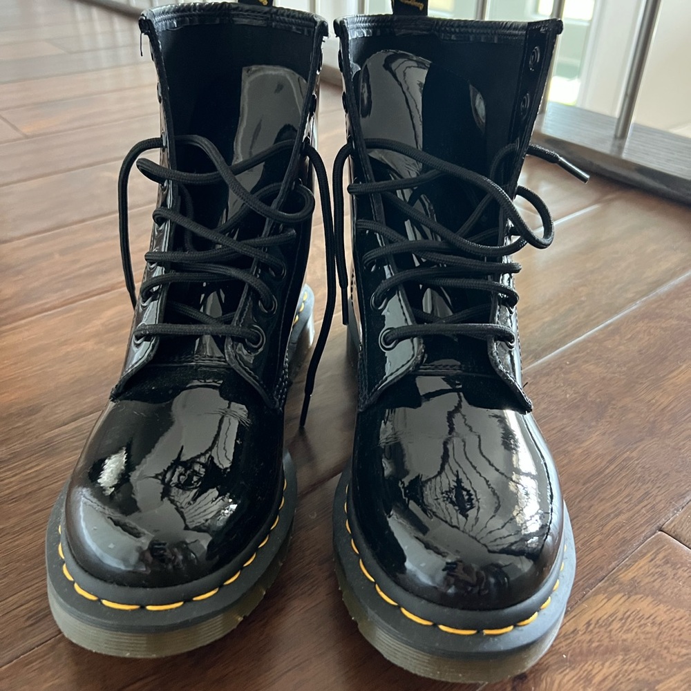 Patent leather Dr. Martens.